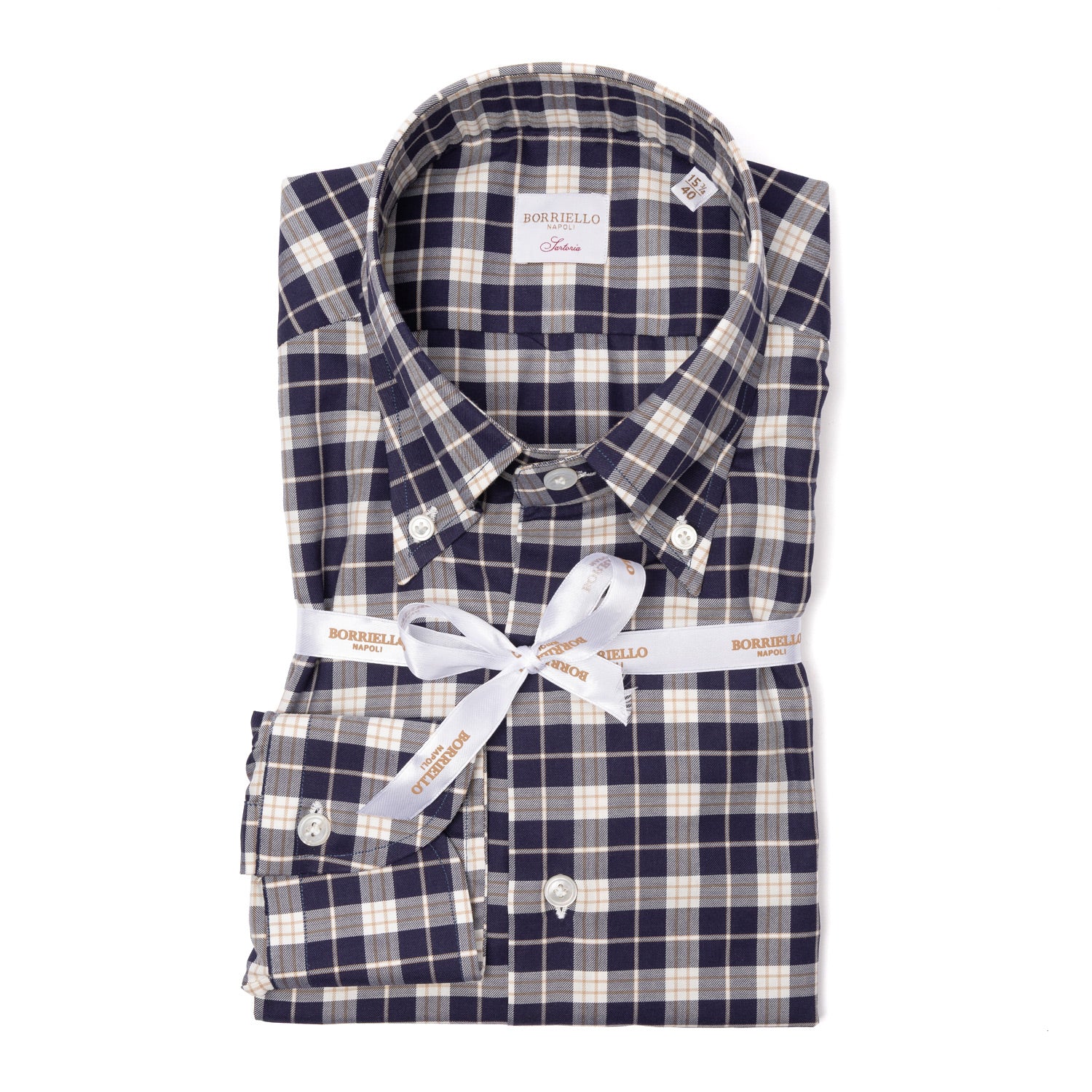 Checked Shirt "Country Nobility" with Cocktail Cuff - handmade